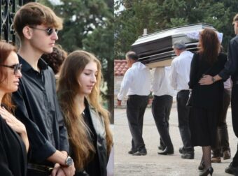 Κηδεία Αίαντα Μανθόπουλου: Σπαρακτικές σκηνές, συντετριμμένα τα 3 παιδιά του και η πρώτη σύζυγος Δέσποινα