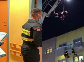 Μπράβο μάγκες: Οι ιπτάμενοι πυροσβέστες “σκαρφάλωσαν” στο Ογκολογικό νοσοκομείο και μοίρασαν δώρα στα παιδιά γεμίζοντας χαρά και χαμογέλα