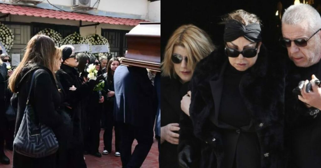 Σπάραζε, «Μάνα, μανούλα μου, πού είσαι;»: Δεν άντεξε και κατέρρευσε η Άντζελα Δημητρίου στην κηδεία της μητέρας της