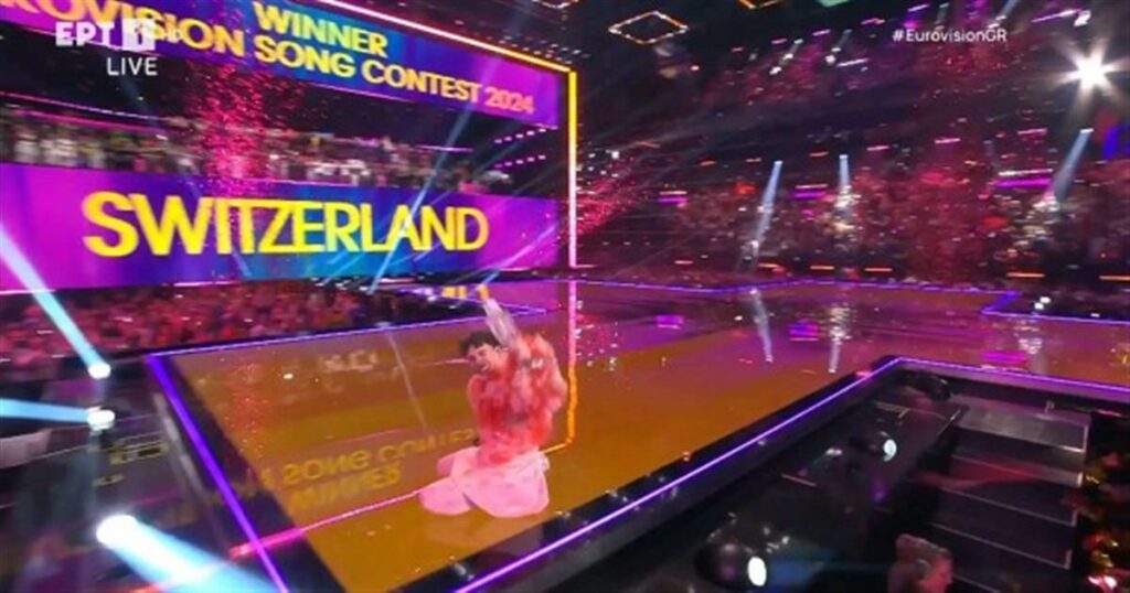 Eurovision 2024: Viral η στιγμή που το Nemo από την Ελβετία, έσπασε το βραβείο πάνω στην σκηνή