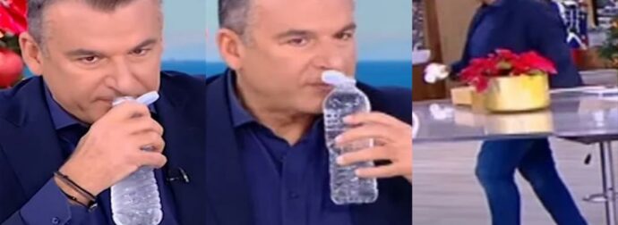 Σάστισε on air ο Λιάγκας: Αυτό έβαλαν στο μπουκάλι του αντί για νερό – «Θέλετε να με ξαποστείλετε», είπε και αποχώρησε τρέχοντας