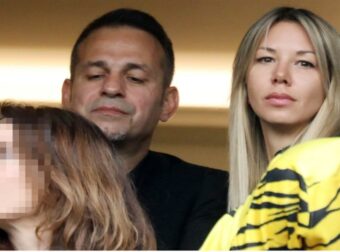 Ντέμης Νικολαΐδης: Δίπλα στην ΑΕΚ μαζί με την σύντροφό του Αλεξάνδρα Νικολαΐδου – Δεν κρύβουν τον έρωτά τους…