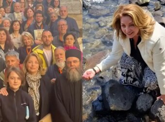Ο Τόλης τη βλέπει από ψηλά: Στιγμιότυπα από το ταξίδι της Άντζελας Γκερέκου στους Αγίους Τόπους