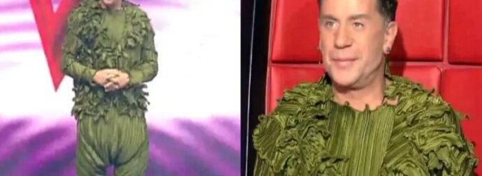 «Ντολμαδάκι ντύθηκε;»: Η εκκεντρική εμφάνιση του Γιώργου Μαζωνάκη στο Voice προκάλεσε το… Twitter!