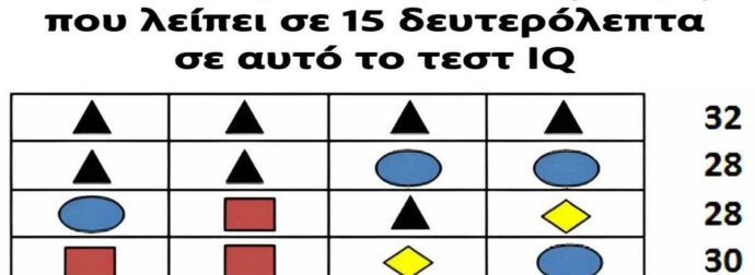 Είστε ιδιοφυΐα; Βρείτε την τιμή που λείπει σε 15 δευτερόλεπτα σε αυτό το τεστ IQ!