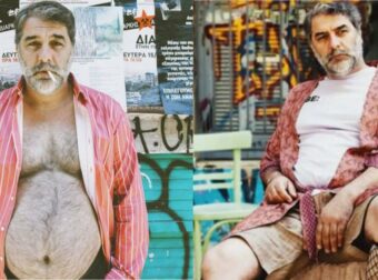 Ο Βασίλης Μπισμπίκης εμφανίστηκε με κόκκινες γόβες, δικτυωτές κάλτσες και ροζ ρόμπα – Χαμός την φώτο που κάνει τον γύρο του διαδικτύου