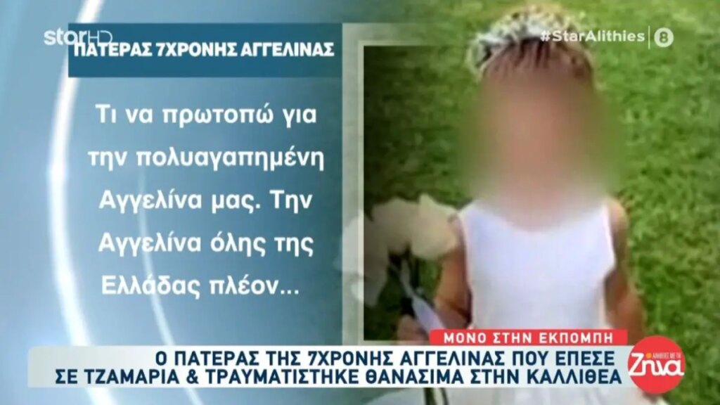 «Λυγίζει» ο πατέρας της 7χρονης Αγγελίνας – «Για εμάς είναι ακόμα εδώ και μας δίνει δύναμη»