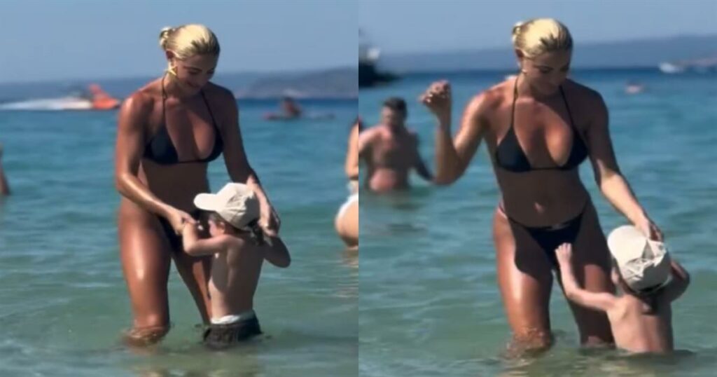 Ιωάννα Τούνη: Χορεύει ξέφρενα στην παραλία με τον μικρό Πάρη – Βίντεο