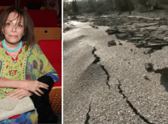 Μαίρη Χρονοπούλου: Εικόνες βιβλικής καταστροφής έξω από το σπίτι της λόγω της κακοκαιρίας – Ο δρόμος άνοιξε στα δύο και βούλιαξε (video)