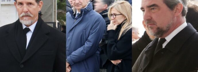 Κηδεία Νίκου Στασινόπουλου: Η οικογένεια Ντε Γκρες και ο Μητσοτάκης μαζί με την σύζυγό του στο τελευταίο «αντίο»