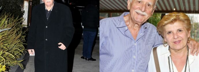 Κηδεία Γιώργου Παπαδάκη: Η σύζυγός του, Τίνα, έφτασε υποβασταζόμενη από τα παιδιά της