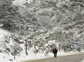 Η Πάρνηθα ντύθηκε στα «λευκά» – Διακόπηκε η κυκλοφορία κοντά στο καζίνο – Χιόνια σε Ιπποκράτειο Πολιτεία και Εύβοια