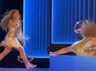 Σοκαριστικό ατύχημα για πασίγνωστη τραγουδίστρια επί σκηνής – Γλίστρησε και έπεσε ενώ τραγουδούσε – Τρόμαξε το κοινό