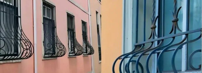 Γιατί κάποια κάγκελα παραθύρων έχουν μια καμπύλη χαμηλά προς τα έξω