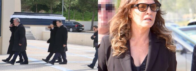 Κηδεία Λάκη Ραπτάκη: Ράκος ψυχολογικά η Βάνα Μπάρμπα (Φωτογραφίες)