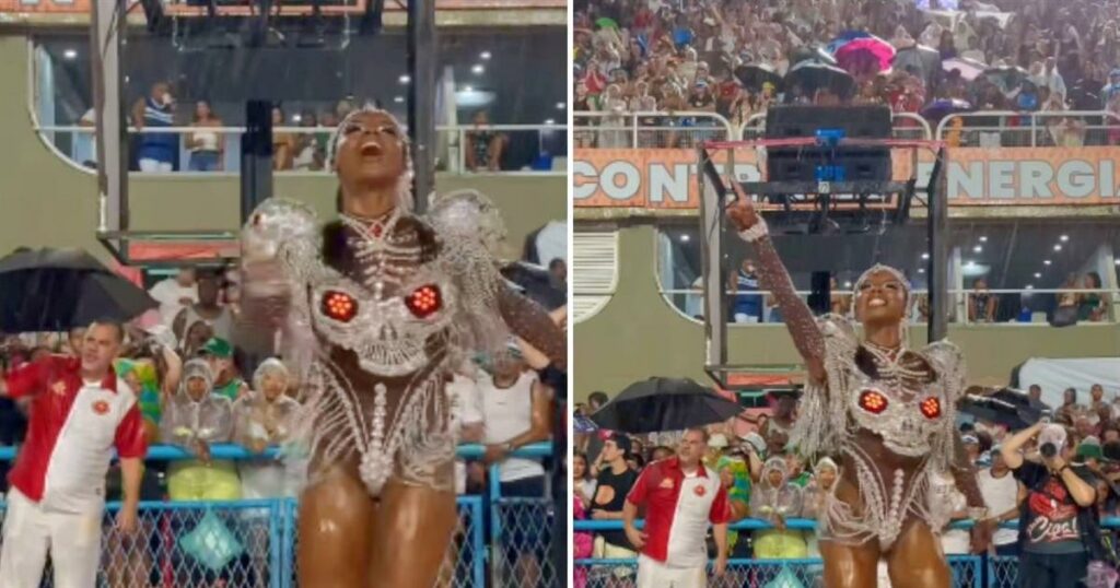 Στο Ρίο ντε Τζανέιρο οι πρόβες για το καρναβάλι γίνονται και κάτω από βροχή και έχουν αυτό το αποτέλεσμα