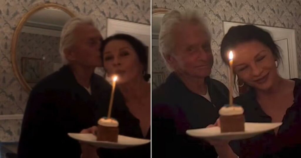 Τα γενέθλια του Μάικλ Ντάγκλας μαζί με Κάθριν Ζέτα Τζόουνς και πρόσωπο έκπληξη…