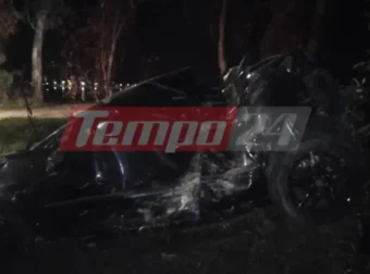 Σοκαριστικό τροχαίο στην Πάτρα: Αυτοκίνητο έγινε «σμπαράλια» πάνω σε δέντρα – Στο νοσοκομείο ο οδηγός
