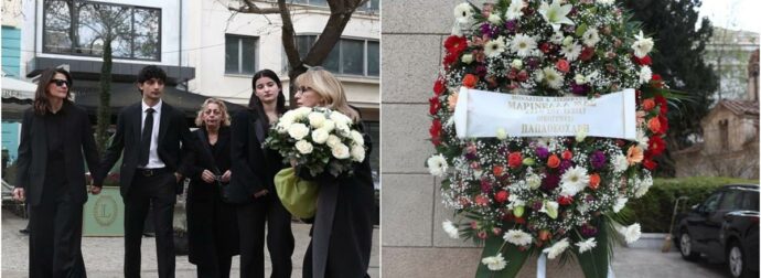 Σε λαϊκό προσκύνημα η σορός της Μαρινέλλας: Με δάκρυα στα μάτια η κόρη και τα εγγόνια της