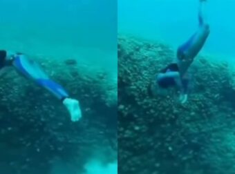 Βίντεο σοκ: Ελεύθερη κατάδυση στο Πηγάδι του Διάβολου στη Βουλιαγμένη από Έλληνα