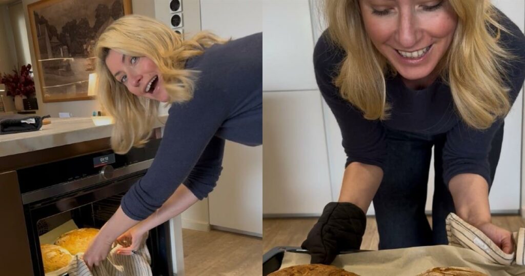 Σία Κοσιώνη: Μπήκε στη κουζίνα και έφτιαξε σπιτικό ψωμί – Φωτογραφίες