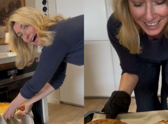 Σία Κοσιώνη: Μπήκε στη κουζίνα και έφτιαξε σπιτικό ψωμί – Φωτογραφίες