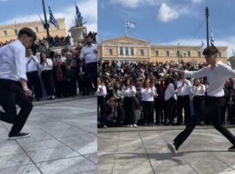 Το ζεϊμπέκικο στο Σύνταγμα από τον λεβέντη μαθητή που έγινε viral