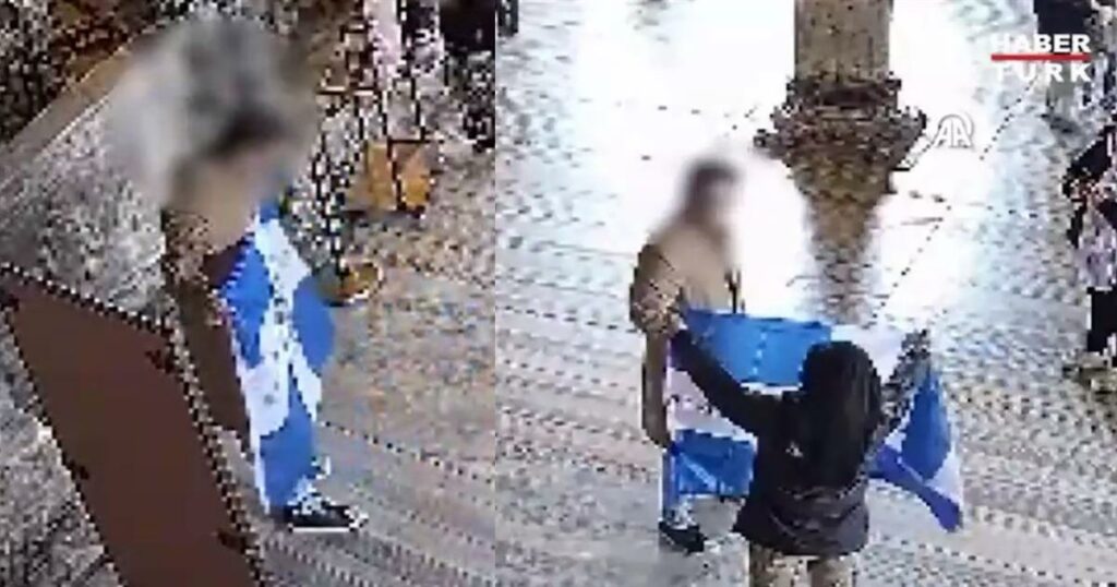 Στη φυλακή οι Έλληνες που άνοιξαν σημαία με τον βυζαντινό αετό στην Αγιά Σοφιά (video)