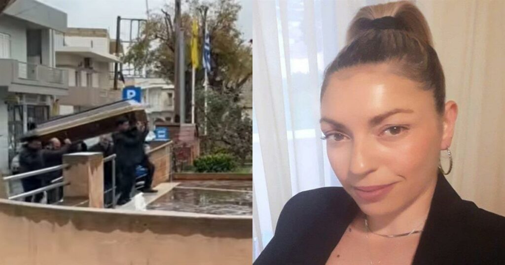 Ελευθερία Γιακουμάκη: Σπαραγμός στην κηδεία της – Σφιχταγκαλιασμένη η οικογένειά της συνόδευσε το φέρετρό της (Βίντεο)