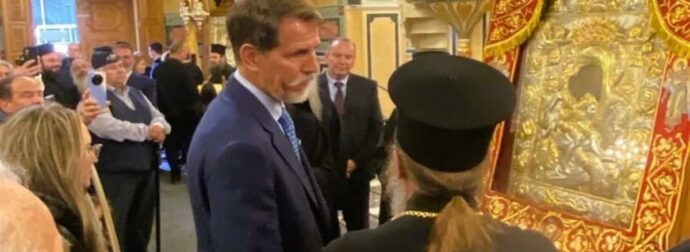 Ο Παύλος Ντε Γκρες προσκύνησε την εικόνα «Άξιον Εστί» στο Μεσολόγγι
