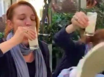 Στεφανία Γουλιώτη: Απίθανη τούμπα με το τσίπουρο στο χέρι (Βίντεο)