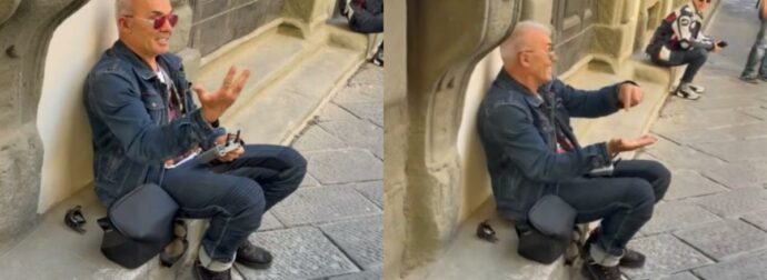 Στέλιος Ρόκκος: Κάθισε στο πεζοδρόμιο και άρχισε να «ζητιανεύει» – Τι του απάντησαν οι τουρίστες