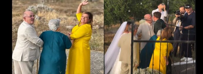 Μόλις διέρρευσε… από μέσα: Τι έκανε όλη την ώρα στο γάμο της Δανάης Μπάρκα και του Φάνη Μπότση, η Βίκυ Σταυροπούλου – Την κοιτούσε όλη η εκκλησία