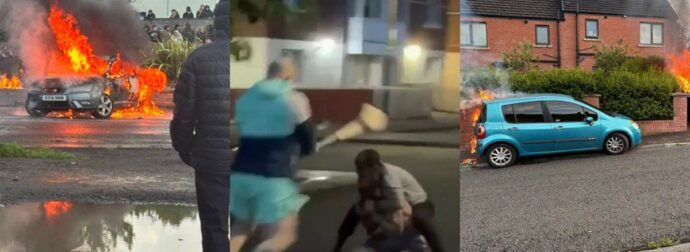 Μπέλφαστ: Σουδανός προσπάθησε να αποκεφαλίσει άνδρα! Τον έσωσε 32χρονος – Άγρια επεισόδια με καμένα σπίτια & επιθέσεις σε μετανάστες (Σκληρά βίντεο)