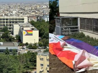 Σάλος στο ΑΠΘ: Έκοψαν και κατέβασαν τη σημαία του Pride από τη Νομική Σχολή (video)