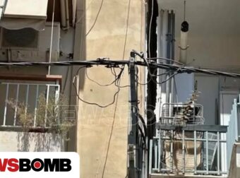 Πετράλωνα: Φωτογραφία-ντοκουμέντο – Η πολυκατοικία είχε ξεκινήσει να παίρνει κλίση την προηγούμενη