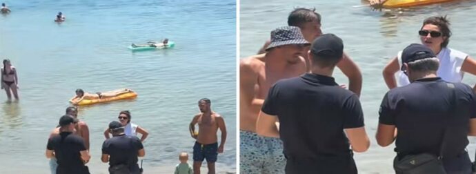 Το απίστευτο σκηνικό σε ελληνική παραλία: Έκανε SUP και του έκοψαν κλήση (video)