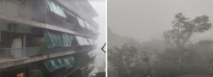 Το ισχυρότατο μπουρίνι «γονάτισε» την Αθήνα: Πλημμύρισαν δρόμοι, έπεσαν δέντρα, κατέρρευσαν σκαλιωσιές – Πάνω από 112.000 κεραυνοί σε λίγη ώρα