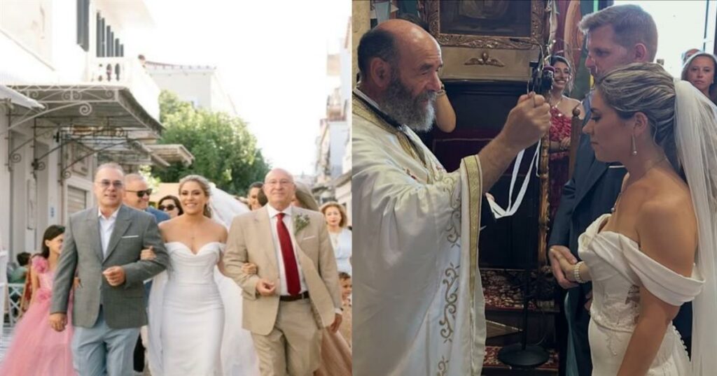 Έλαμπε από περηφάνια ο Φώτης Σεργουλόπουλος: Στο πλευρό της ανιψιάς του την ημέρα του γάμου της (video)
