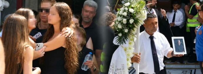 Κηδεία Κόκοτα: Με αναφιλητά η κόρη του Ριάνα – Σε ποιανού την αγκαλιά έπεσε μόλις βγήκε από την εκκλησία; (Φωτογραφίες)