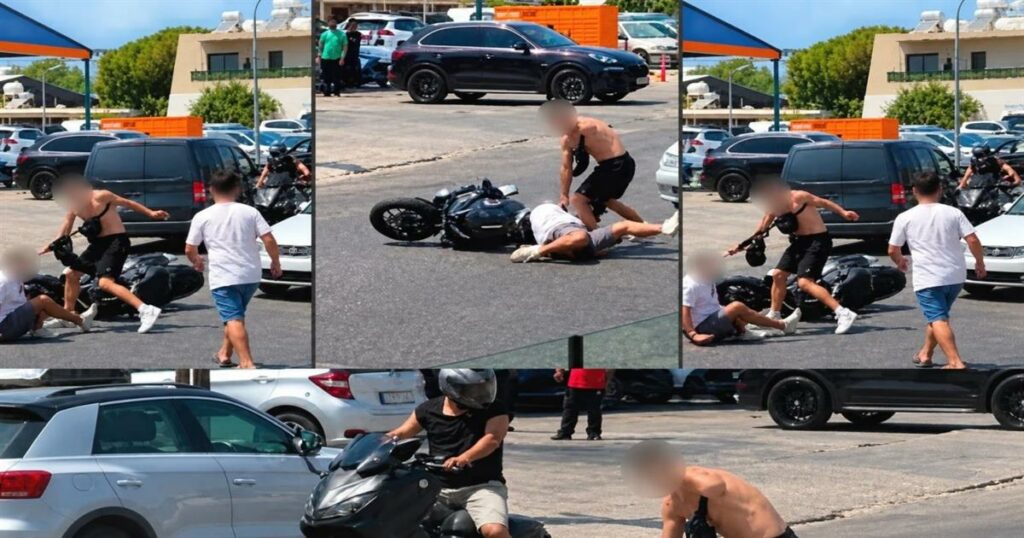 Άγριος ξυλοδαρμός μέρα μεσημέρι – Τον χτυπούσε με γροθιές και κλωτσιές (video)
