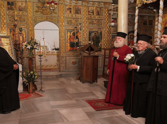 Αθανάσιος Μαρτίνος και Νικόλαος Τσαβλίρης στο Συλλείτουργο για τον Οικουμενικό Πατριάρχη
