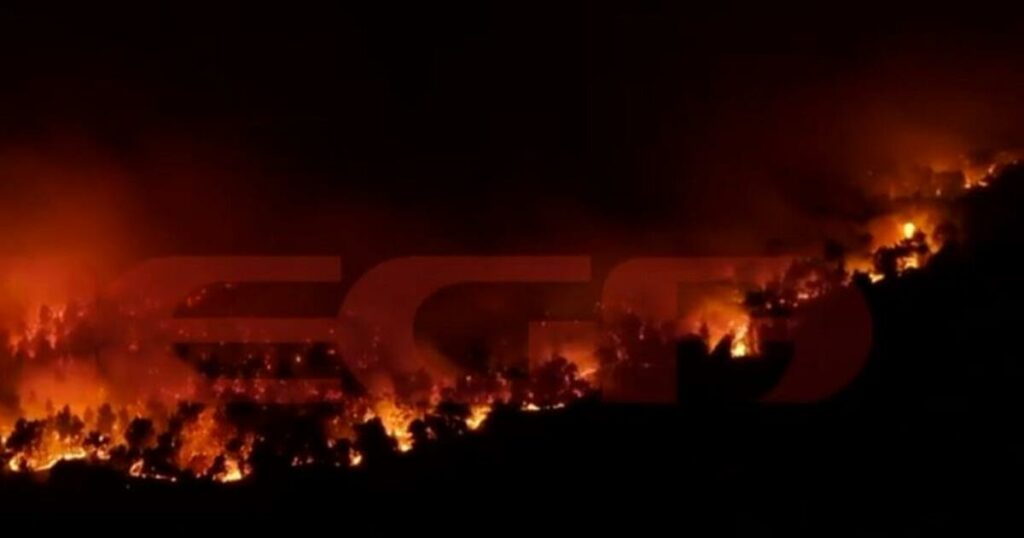 Φωτιά στο Πόρτο Γερμενό: Εικόνες καταστροφής από drone – Βίντεο με το τεράστιο πύρινο μέτωπο (video)