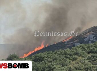 Φωτιά στον Μύτικα Θήβας: Ενισχύθηκαν οι δυνάμεις – Επιχειρούν 14 εναέρια μέσα