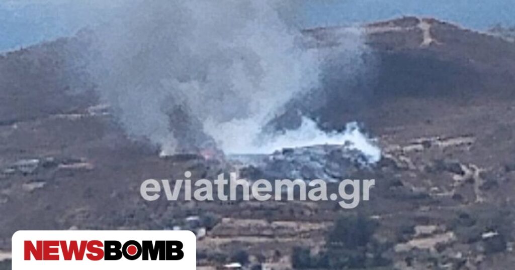 Φωτιά τώρα στην Κάρυστο: Ενισχύθηκαν οι πυροσβεστικές δυνάμεις – Μηνύματα του 112 για εκκενώσεις