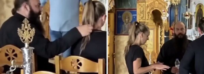 Βίντεο-ντοκουμέντο! Τι έκανε με τον παπά η Βάσω Μαζωνάκη λίγο πριν ξεκινήσει η τελετή για τον αδερφό της, Γιώργο