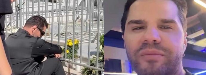 «Λύγισε» ο Τσαλίκης στο μνήμα του Γιώργου Μαζωνάκη – Με σκυμμένο το κεφάλι και καθιστός με λουλούδια στα χέρια – Η αποστομωτική απάντηση του στα αρνητικά σχόλια