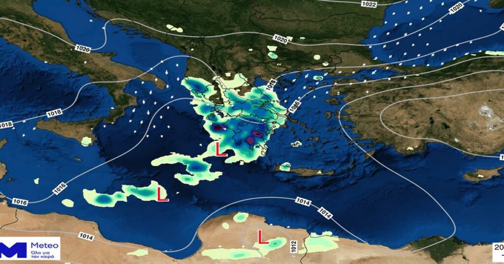 Οι χάρτες της νέας κακοκαιρίας – Πορτοκαλί προειδοποίηση της ΕΜΥ για βροχές και καταιγίδες